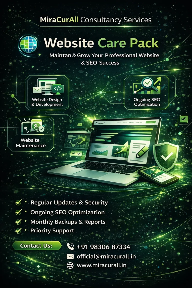 Website Care Pack by MiraCurAll Consultancy Services